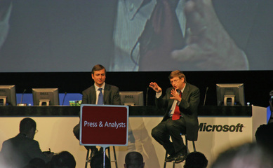 Bill Gates speaking at an IT Forum in Copenhagen.